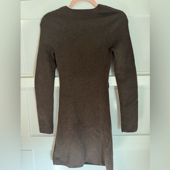 Revolve x OGD Brown Long sleeve Cut Out Mini Dress - Picture 3 of 6